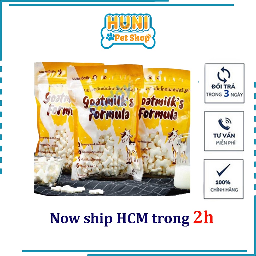 Xương sữa dê bổ sung canxi cho chó xương gặm bổ sung canxi cho chó 01 viên- huni petshop - gói 5 viên xương sữa