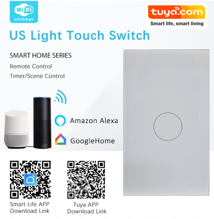 [HCM]Công tắc thông minh cao cấp Tuya Smart Life - Công tắc cảm ứng nhà thông minh 1 nút ấn kết nối Wifi (New Design 2021)- IOHOME - nút tròn to)