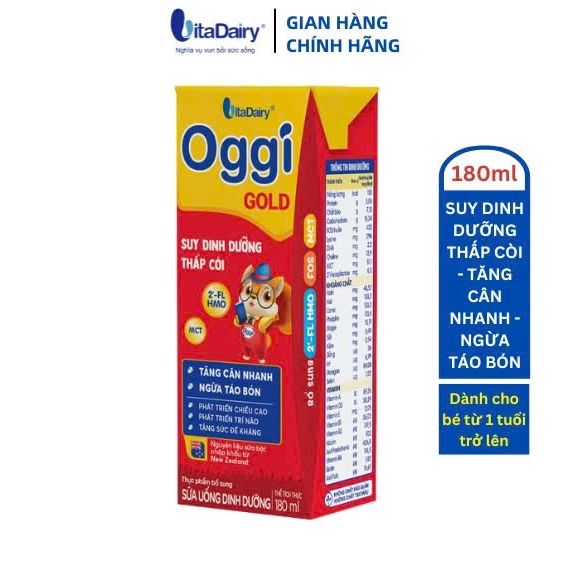 Sữa bột pha sẵn Oggi Gold 180ml