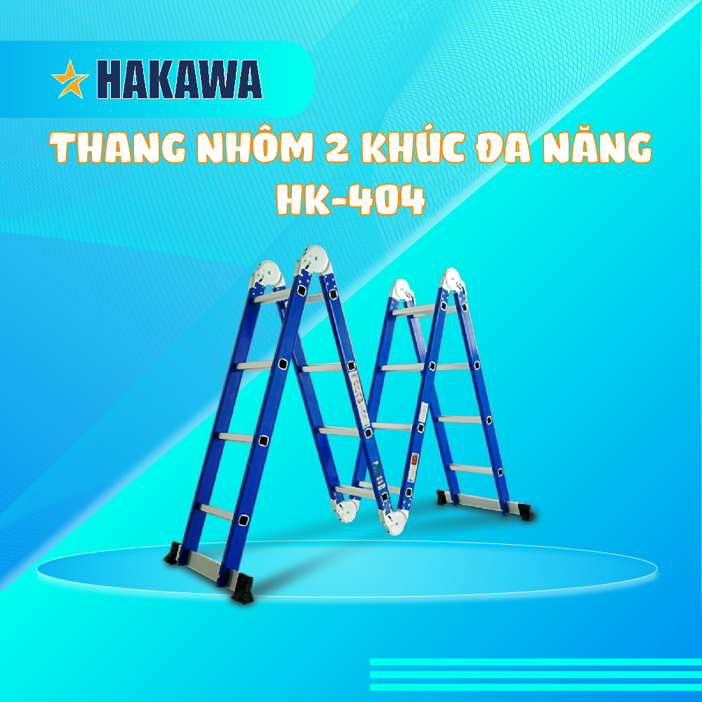 THANG NHÔM GẤP 4 CHỮ M ĐA NĂNG CAO CẤP HAKAWA HK-404 - HÀNG CHÍNH HÃNG - BẢO HÀNH 2 NĂM