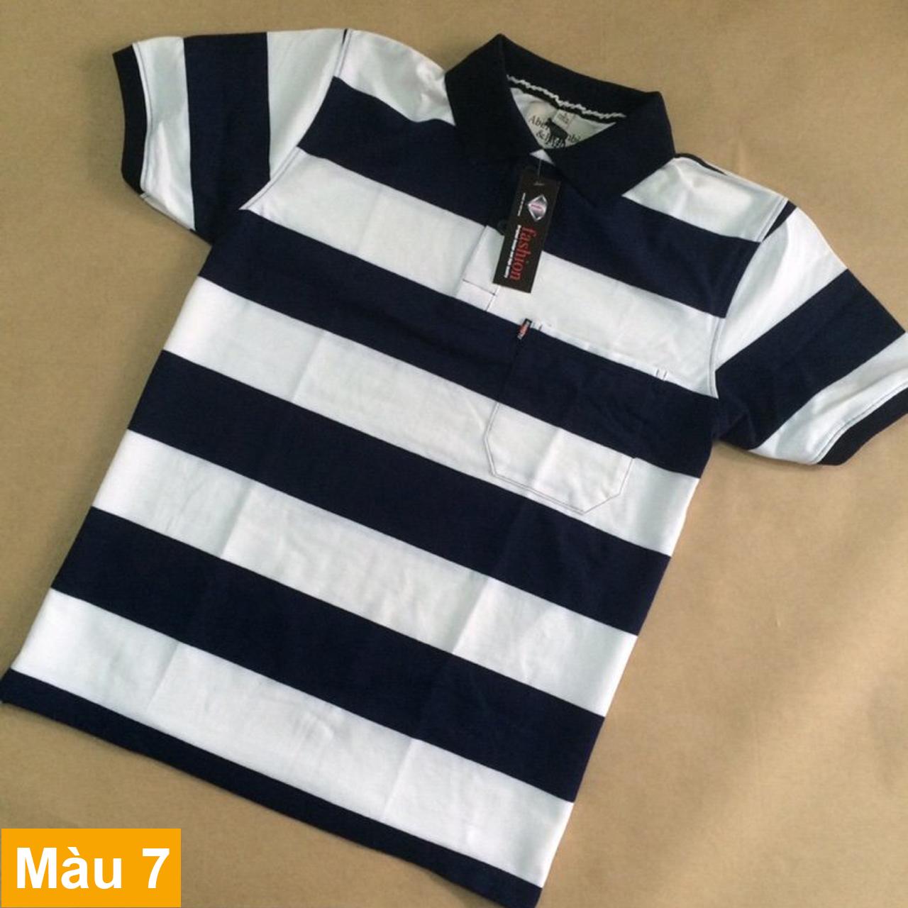 SỌC NGANG NAM CÓ TÚI CAO CẤP (SỌC XANH ĐEN, TRẮNG