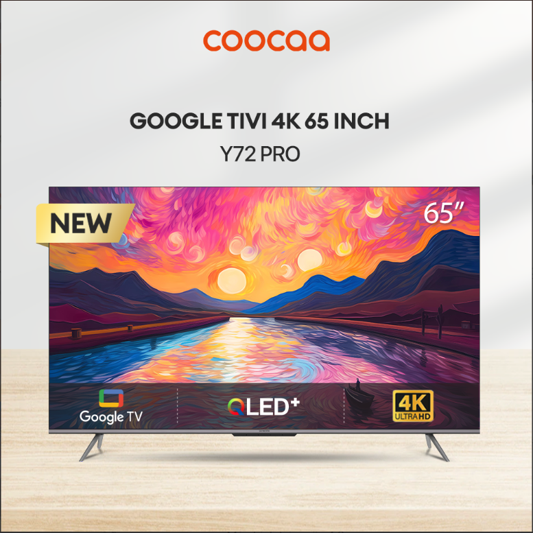 Google Tivi Coocaa 65Y72 Pro 4K QLED 65 Inch