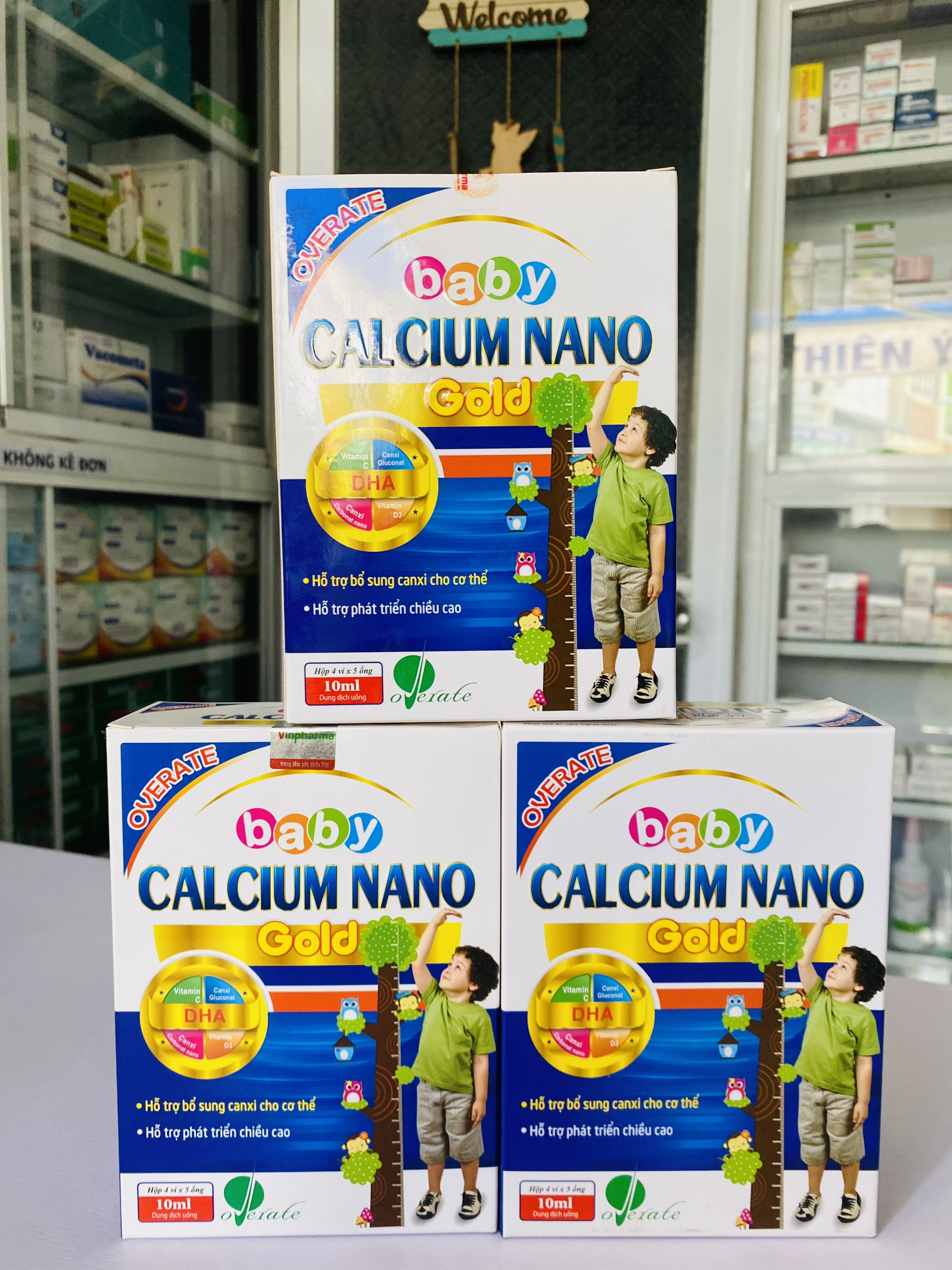 Overate Baby Calcium Nano Gold hỗ trợ bổ sung canxi, hỗ trợ phát triển chiều cao