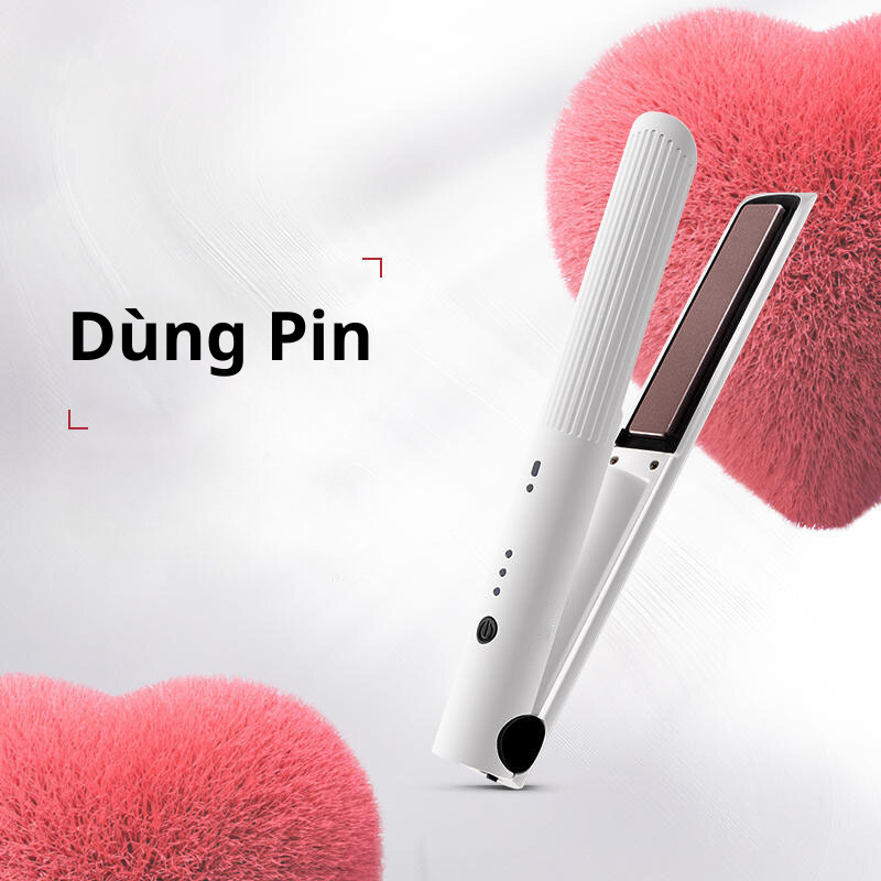 Máy duỗi tóc mini không dây AKIO sạc usb, có ion âm dưỡng ẩm bảo vệ tóc tối đa
