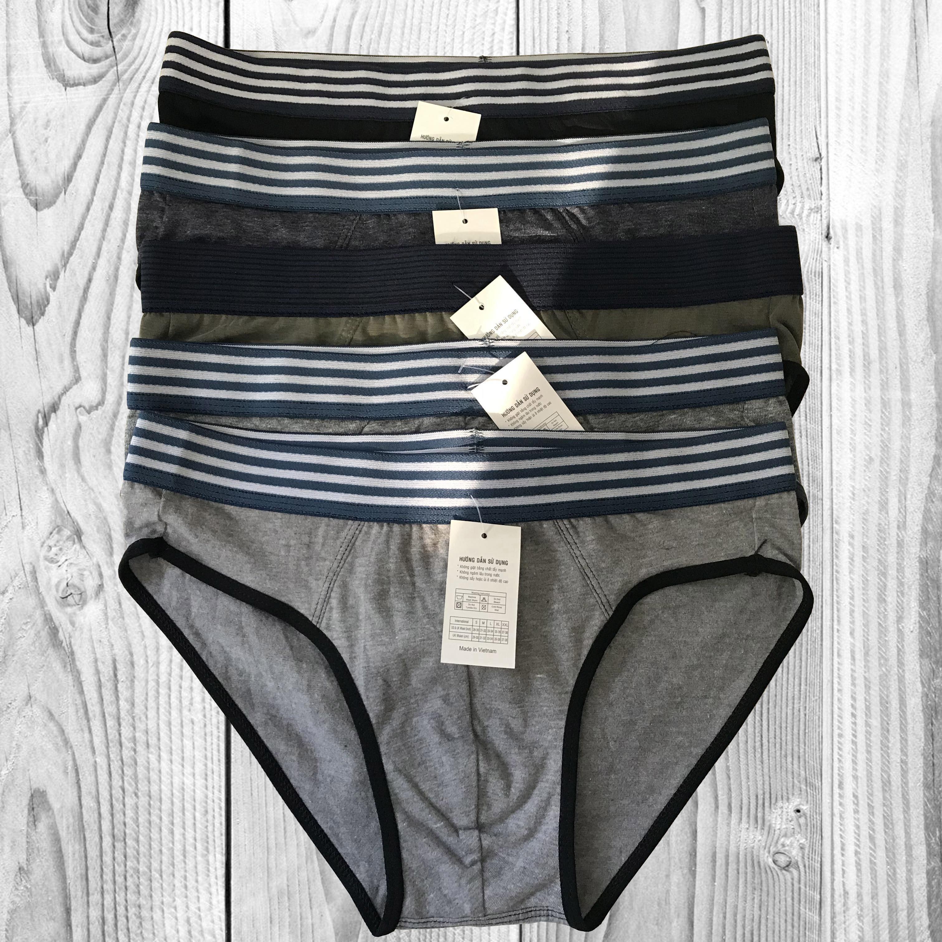 Combo 5 cái quần lót tam giác cotton co giản 2 chiều thoáng mát đẹp giá sỉ