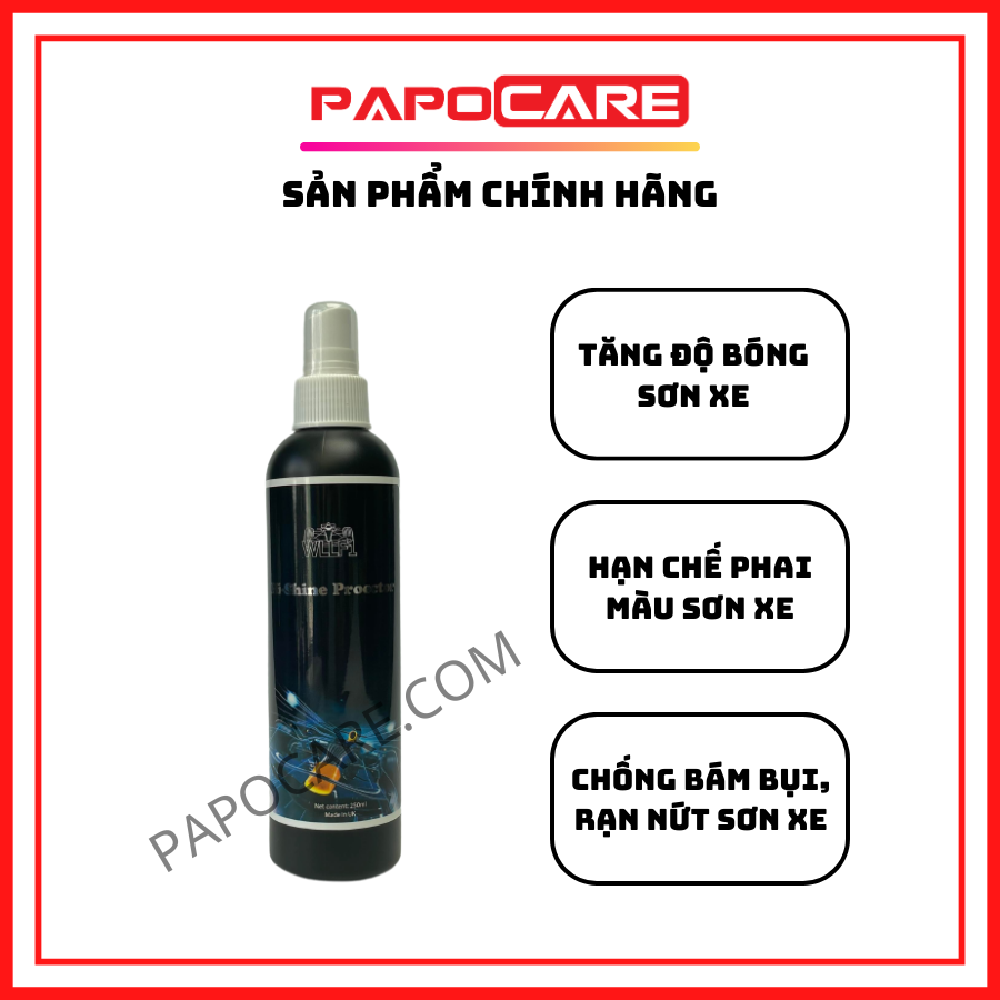 Chai xịt bóng sơn xe, wax làm bóng sơn xe hi-shine – papocare