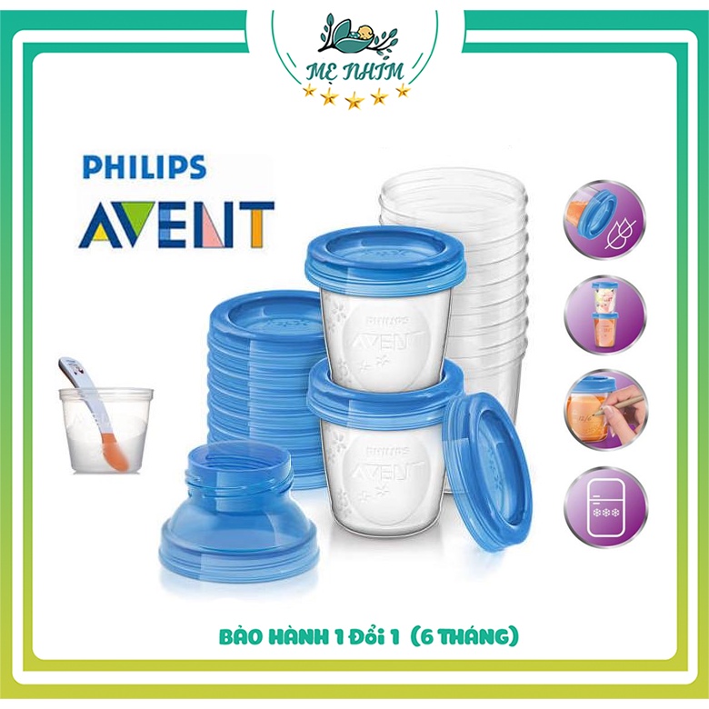 Cốc trữ sữa Philips Avent 180ml, 240ml chính hãng shop mẹ nhím
