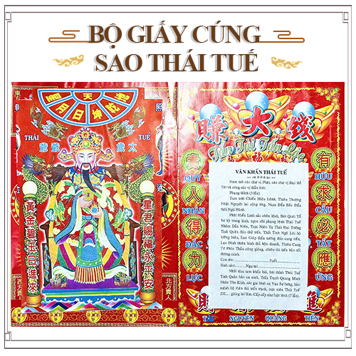 Bộ giấy cúng sao thái tuế - hàng mã thiên lộc