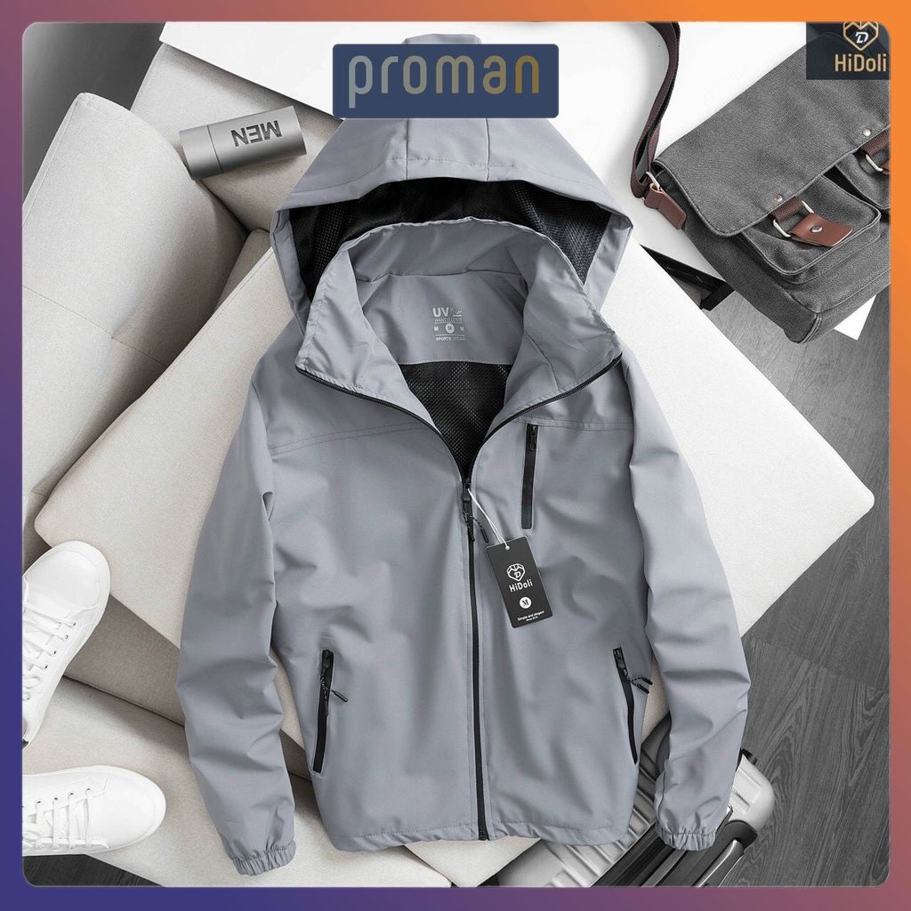 【bán nóng】 Áo khoác gió nam NANO bạc cao cấp Áo gió nam nữ unisex chống nước chống gió chống bụi chống nắng ngăn tia UV-PROMAN