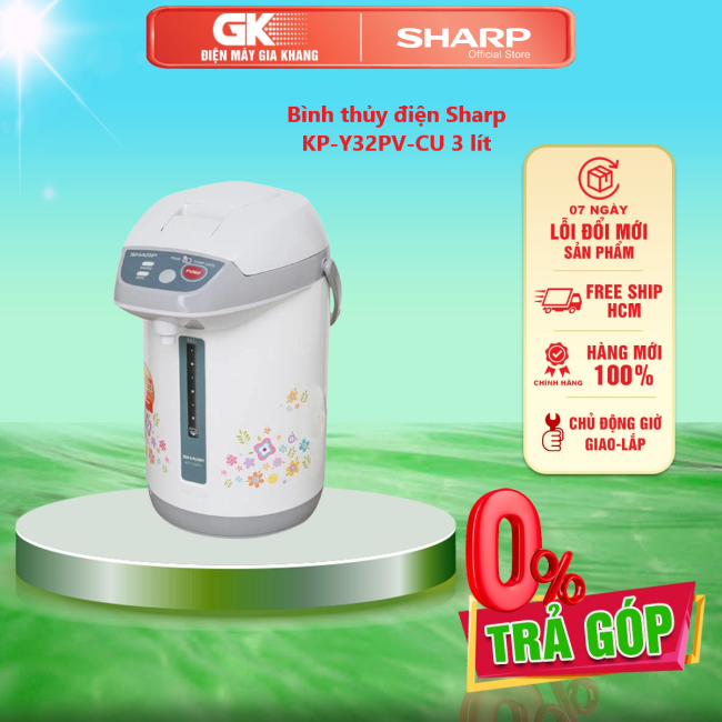 Bình thủy điện sharp kp-y32pv-cu 3 lít - giao toàn quốc - freeship hcm