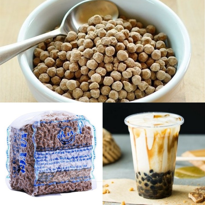 2Kg Trân Châu Đen Gia Uy Khô, Trân Châu Trắng Hàng Huy, Đậu Tiên Dou Xian Sống - Nguyên Liệu Trà Sữa - đen Gia Uy