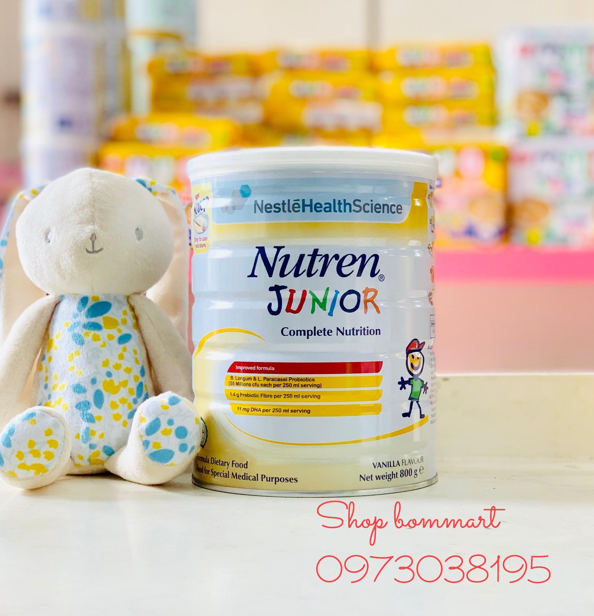 Sữa béo tăng cân nutren junior thụy sĩ cho bé hộp 850g