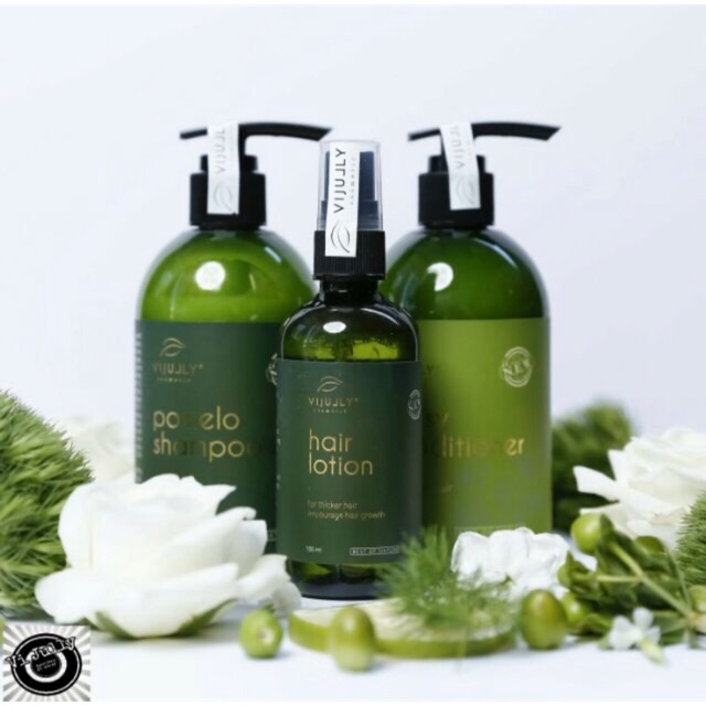  BỘ BA GIẢM RỤNG TÓC MỌC TÓC - Dầu gội +Dầu Xả bưởi kích mọc tóc Vijully 280ml + Nước xịt dưỡng tóc tinh dầu bưởi Vijully 100ml cho mái tóc dày và dài hơn gấp 2 đến 3 lần 