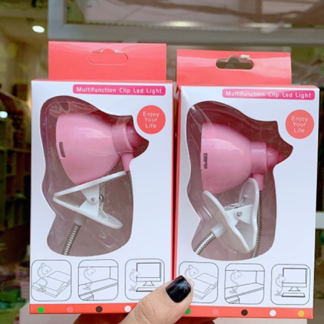 Đèn đọc sách kẹp bàn đèn led lẹp mini dễ thương