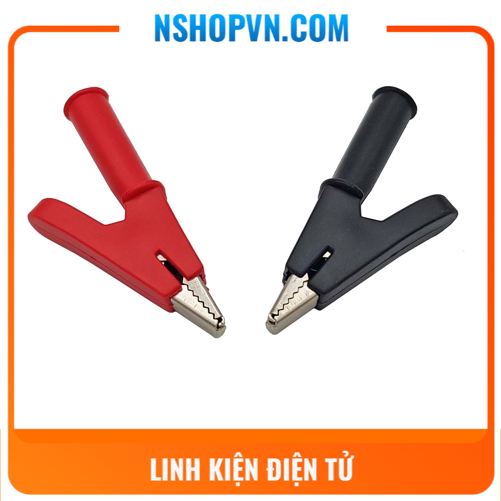 Một cặp đầu kẹp cá sấu 30A đỏ đen