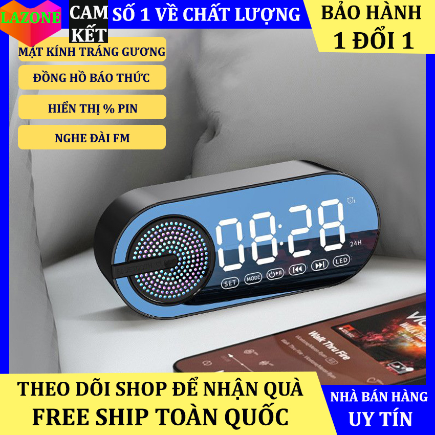 Loa bluetooth G30 loa mini không dây siêu trầm siêu bass bản nâng cấp pin trâu có đồng hồ báo thức và đèn ngủ hỗ trợ khe cắm thẻ nhớ Loa Bluetooth Mini Pin Trâu loa bluetooth karaoke loa bluetooth mini loa không dây