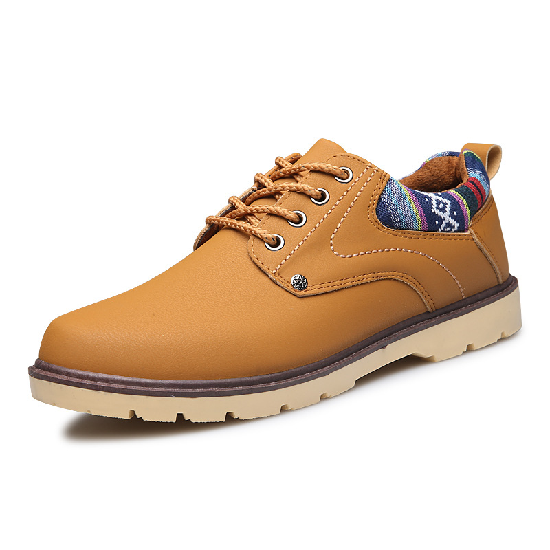 [HCM]Giày Boots Gót Thổ Cẩm Màu Nâu