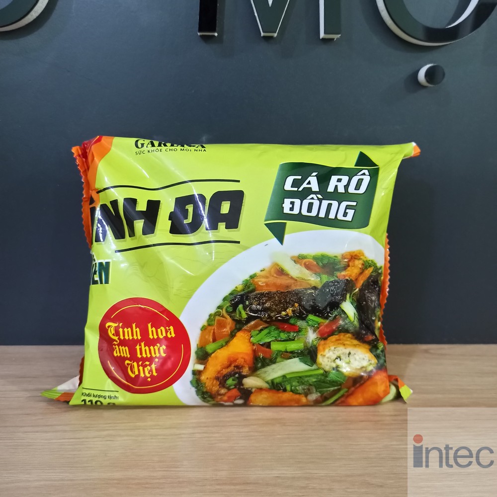 Bánh đa cá rô đồng thùng 20 gói vị cay Garlica - Thơm ngon đậm vị cá rô đồng