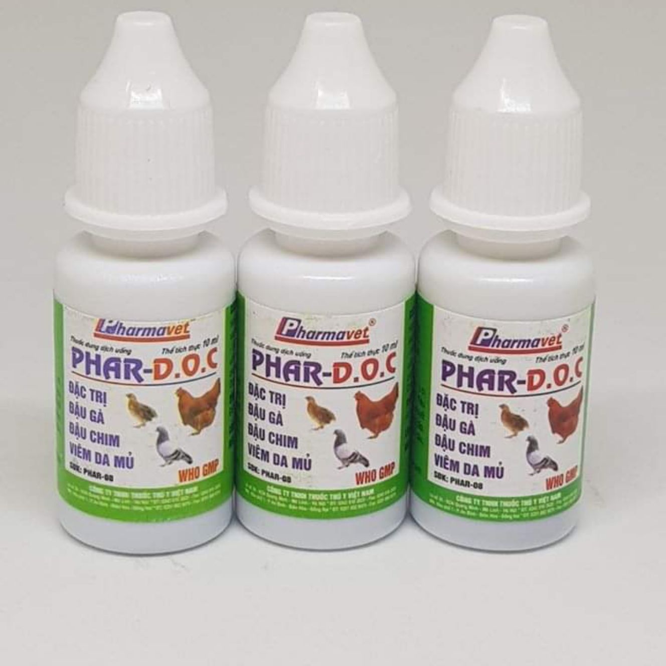 Combo 5 lọ PHAR D.O.C lọ 10ml đậu gà đậu chim