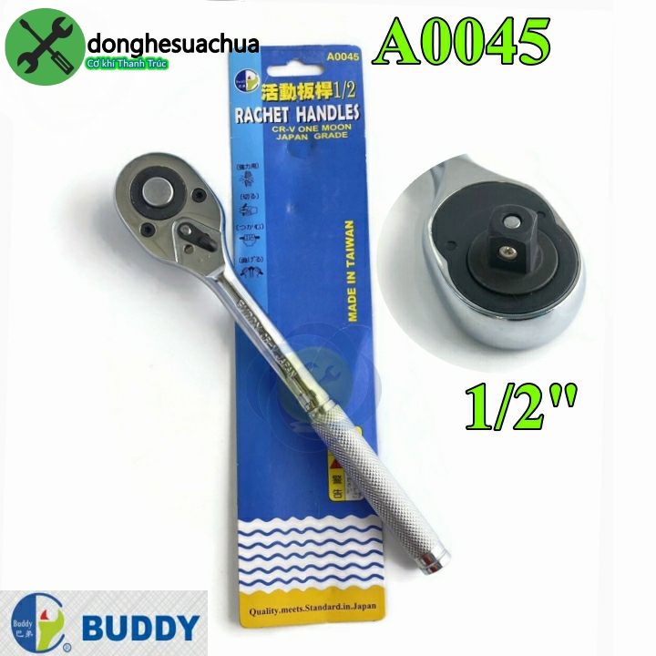Cần siết tự động 1/2 buddy a0045 loại 24 răng cán trắng