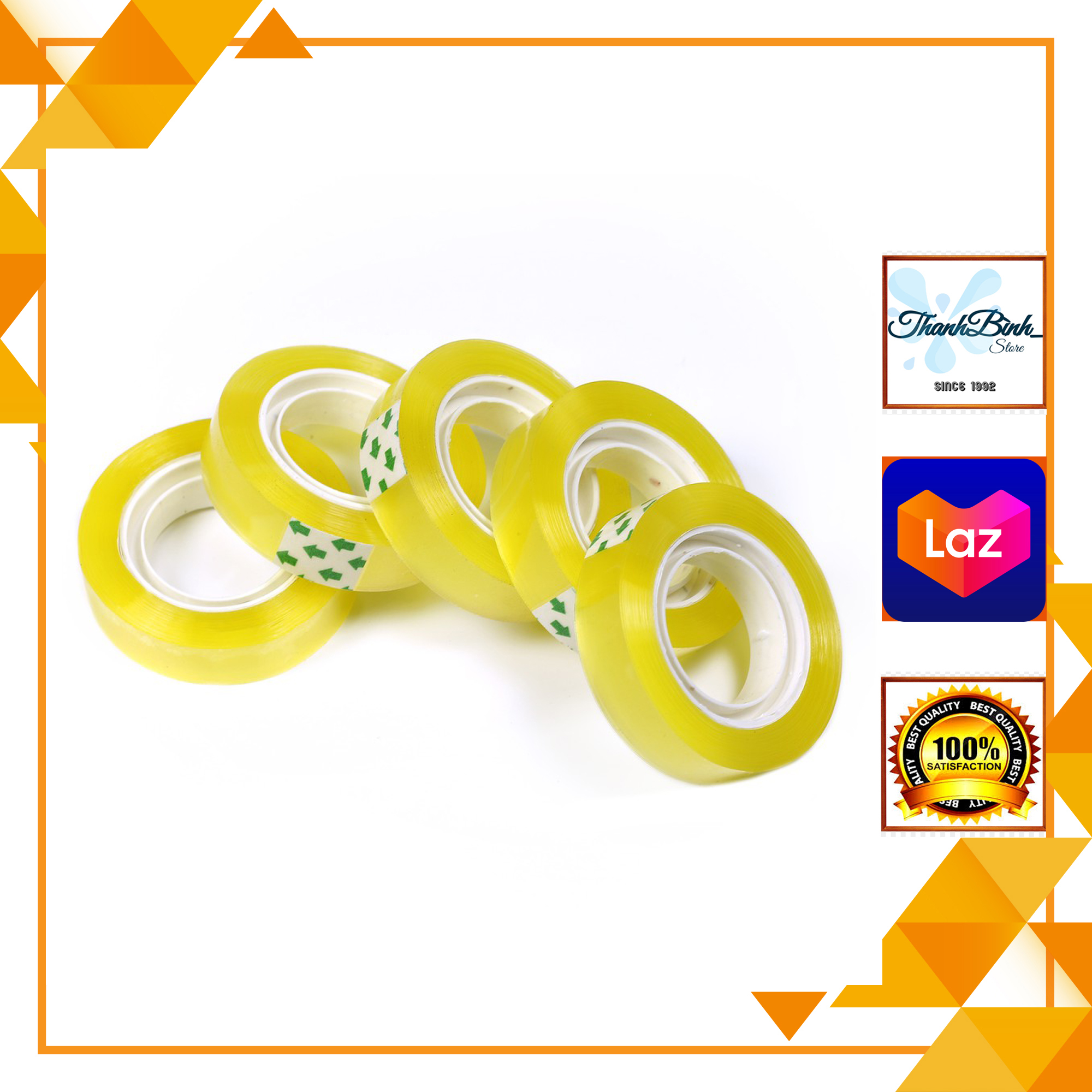 Băng dính trong cuộn nhỏ/ băng dính văn phòng loại 1/ 2 cm