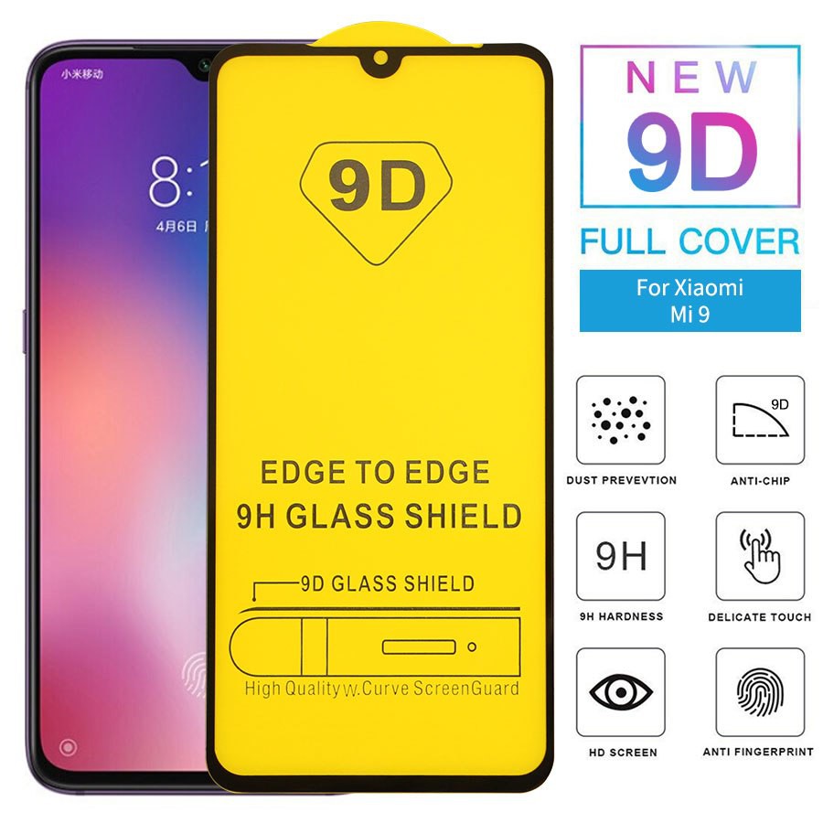 [TẶNG KHĂN LAU KÍNH] - Kính cường lực Full màn hình Dành Cho Xiaomi Redmi 8/ Redmi Note 8/ Redmi Note 8 Pro/ Redmi 9/9A/ Redmi Note 9/Note 9 Pro Màu Đen - thegioisilevip