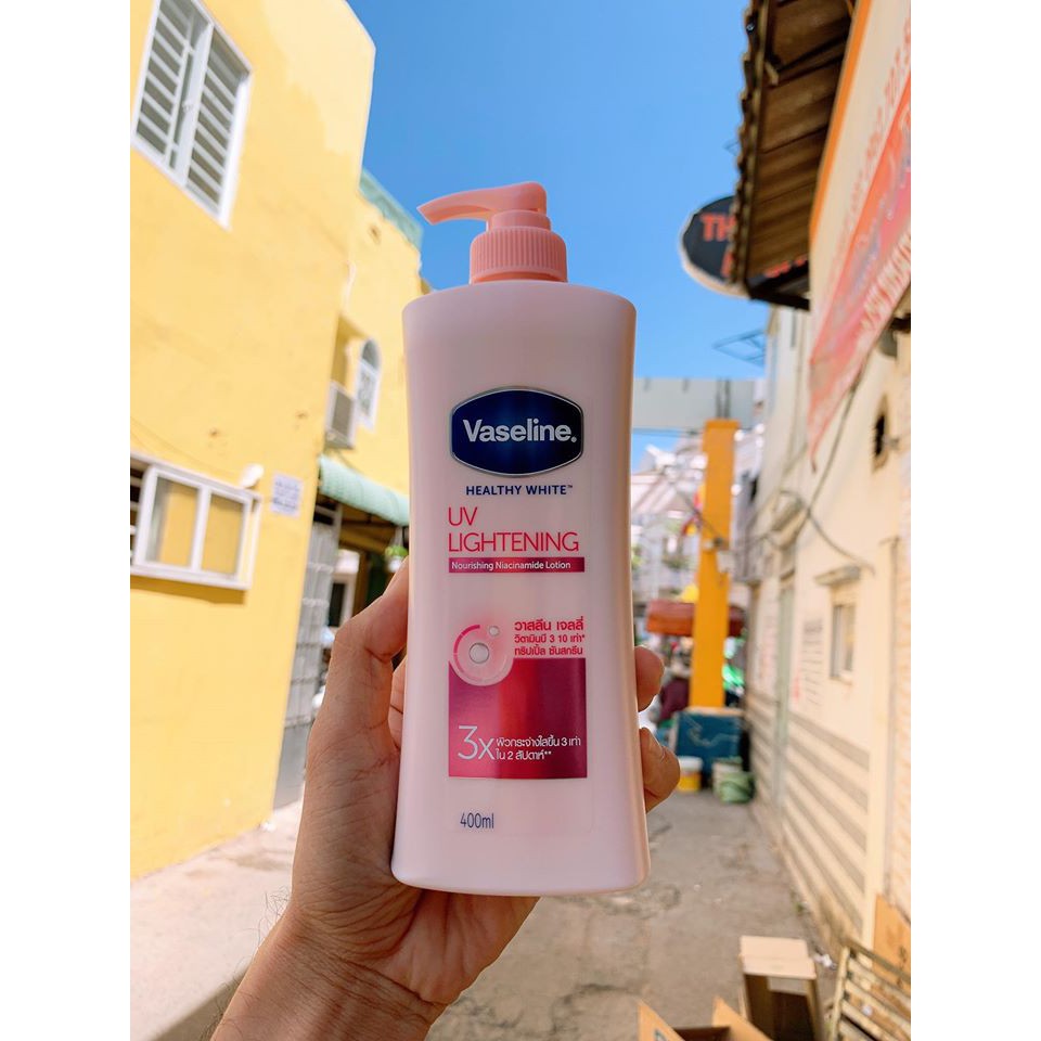 Sữa dưỡng thể trắng da vaseline uv lightening 3x thái lan 400ml