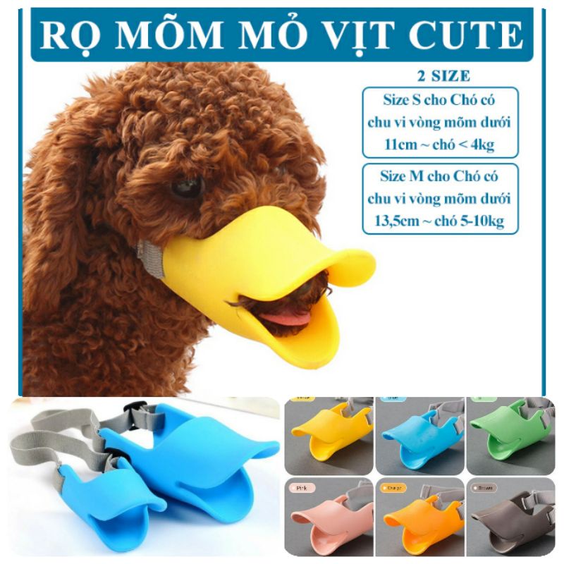 Rọ mõm mỏ vịt cho chó 2 size