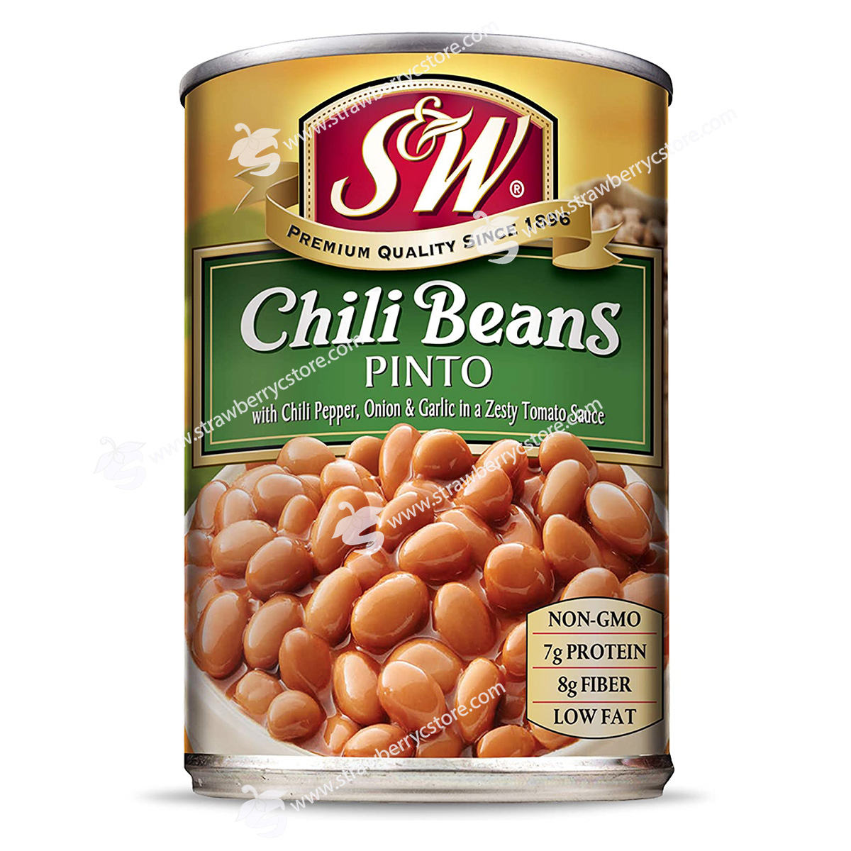 Đậu Cúc Vị Cay Đóng Hộp S&W Pinto Chili Beans, Hộp 439g (15.5 Oz.)