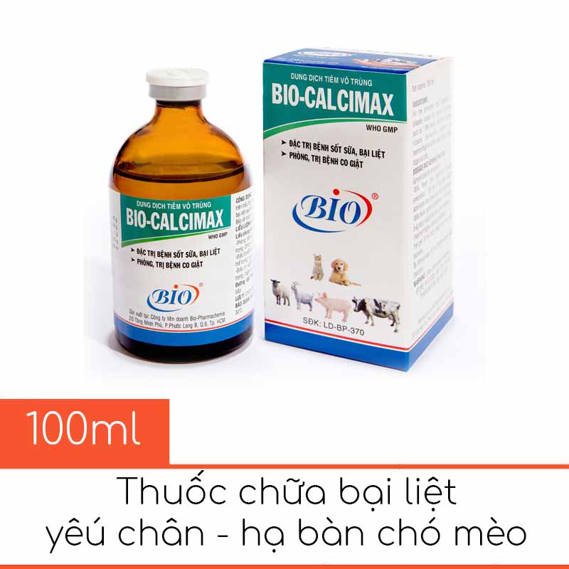 Calci Mg B6 thuốc táo bón, suy gan bại liệt cho chó mèo (100ml)