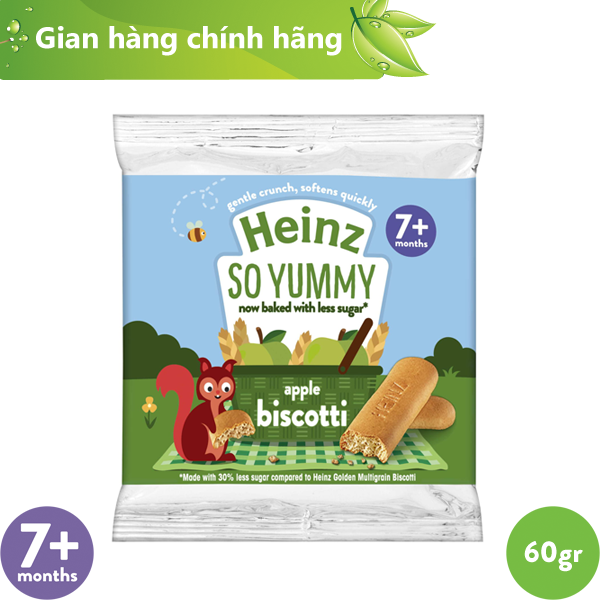 Bánh quy ăn dặm vị táo heinz 60g