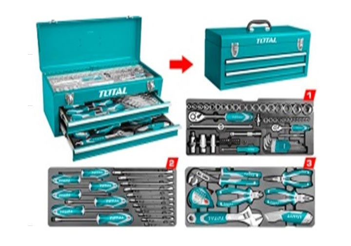Bộ 97 cái công cụ trong hộp đồ nghề total thptcs70971