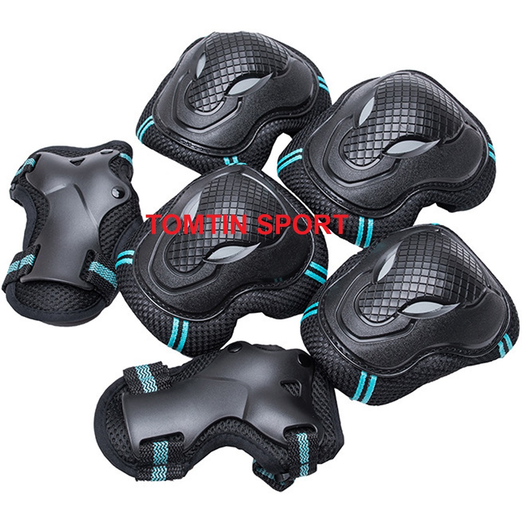 Bảo hộ patin size lớn cho thiếu niên và người lớn bảo vệ chân tay khi trượt patin, ván trượt và các môn thể thao ngoài trời khác - TomTin Sport