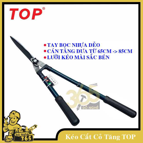 Kéo cắt cỏ có tăng cán bọc nhựa top - hc-2232ha