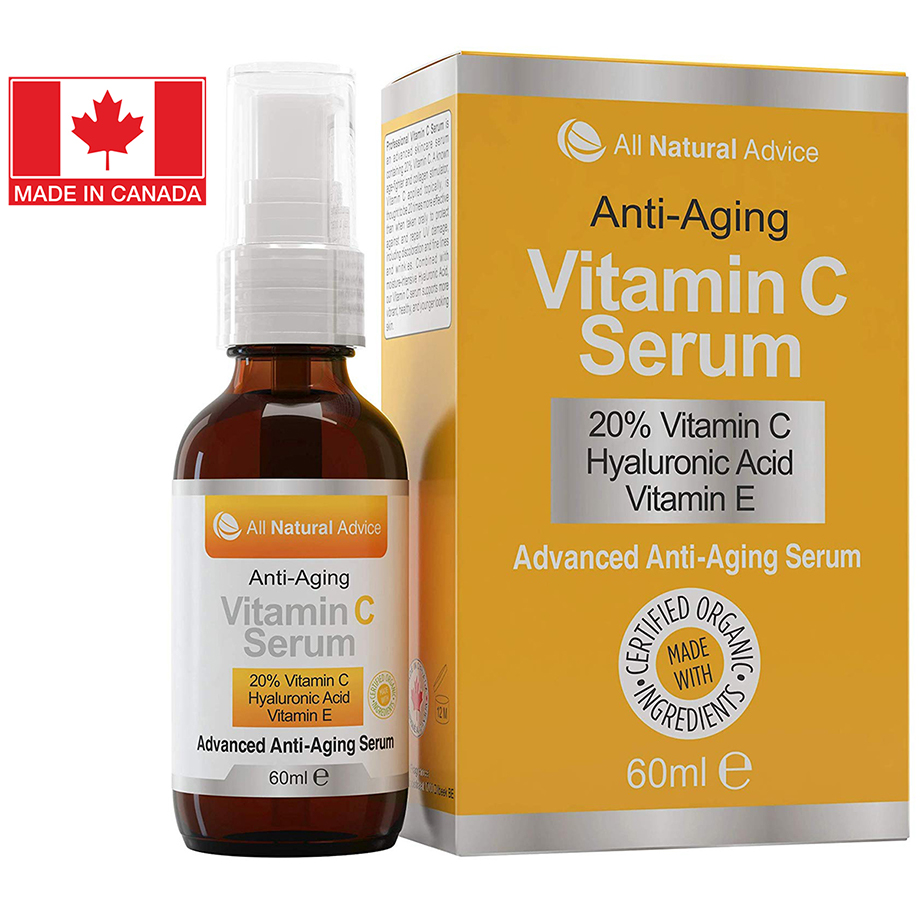 [HCM]Made in Canda Serum Vitamin C - All Natural Advice Làm sáng da chống lão hoá Sản Phẩm tiêu biểu tại thị trường CANADA - Chai lớn 60ml
