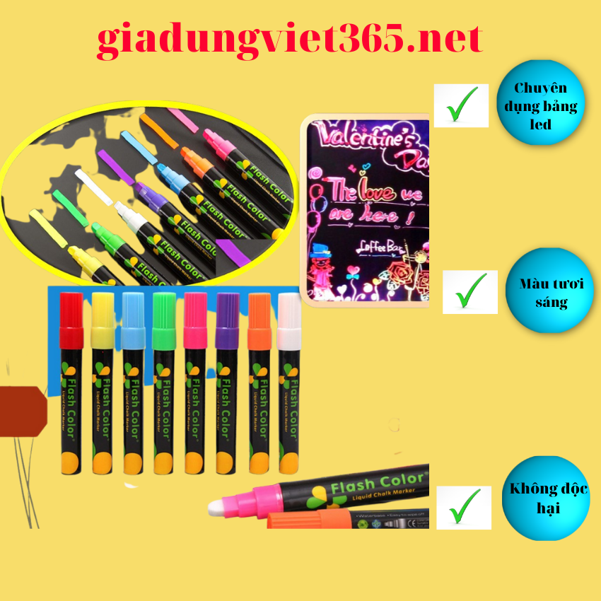 Bút dạ quang 6mm – bút viết bảng huỳnh quang giá rẻ