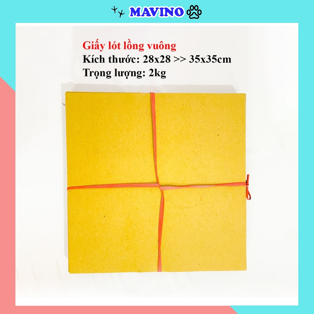 [Hoàn Tiền 10%] Giấy lót lồng chim chào mào vuông dày dặn nhiều kích thước trọng lượng 2kg