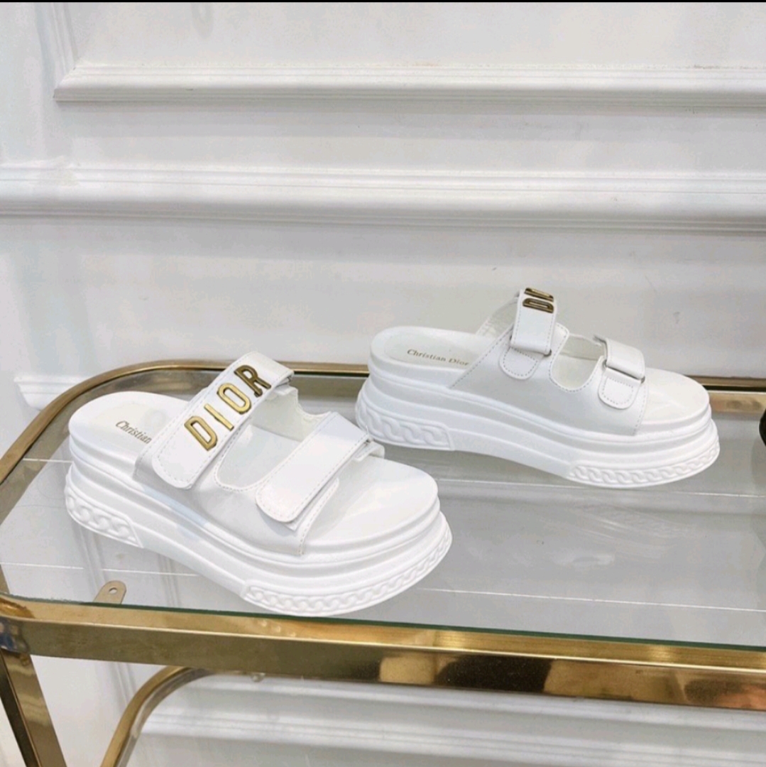 Dép sandal nữ đế cao siêu nhẹ da mềm êm cực tôn dáng 5-7p quai dán điều chình dễ dàng