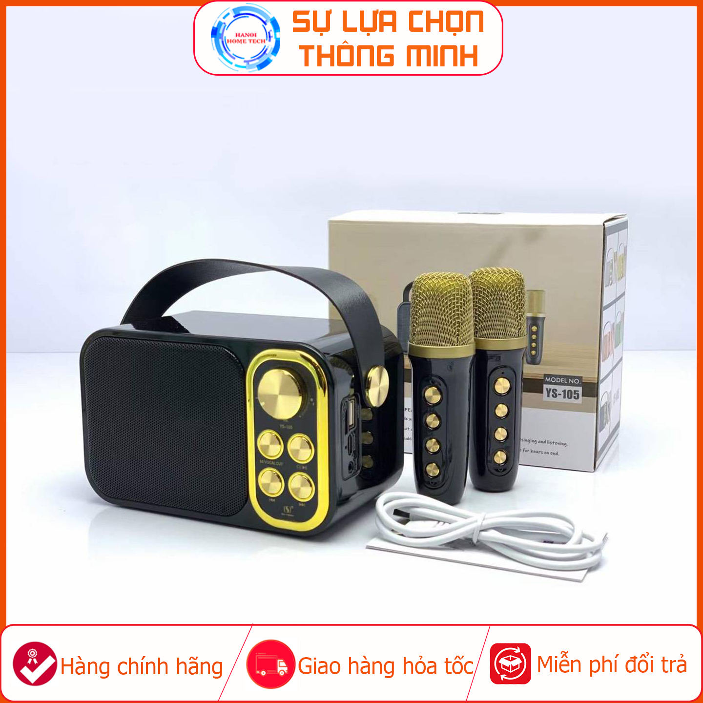 Loa bluetooth kèm 2 mic ys-105 - kết nối bluetooth 5.0 - loa bluetooth hát karaoke - 4 màu sắc - loa bluetooth mini - loa bluetooth mini giá rẻ - loa bluetooth hát karaoke cao cấp