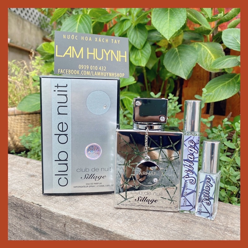 Mẫu thử nước hoa nam club de nuit sillage 5ml - 10ml