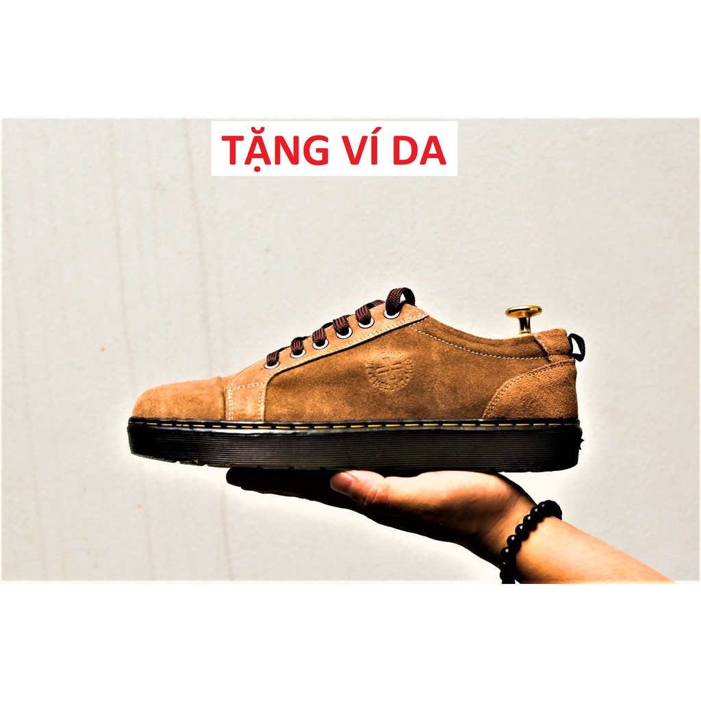 Giày da bò cao cấp đế cao su êm cực bền