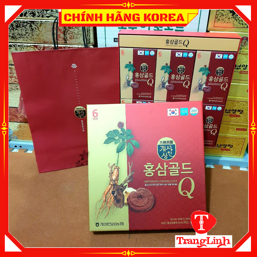 Nước hồng sâm nhung hươu hàn quốc Nonghyup, hộp 30 gói - Tăng đề kháng, Sức khỏe, Chống lão hóa, tranglinh