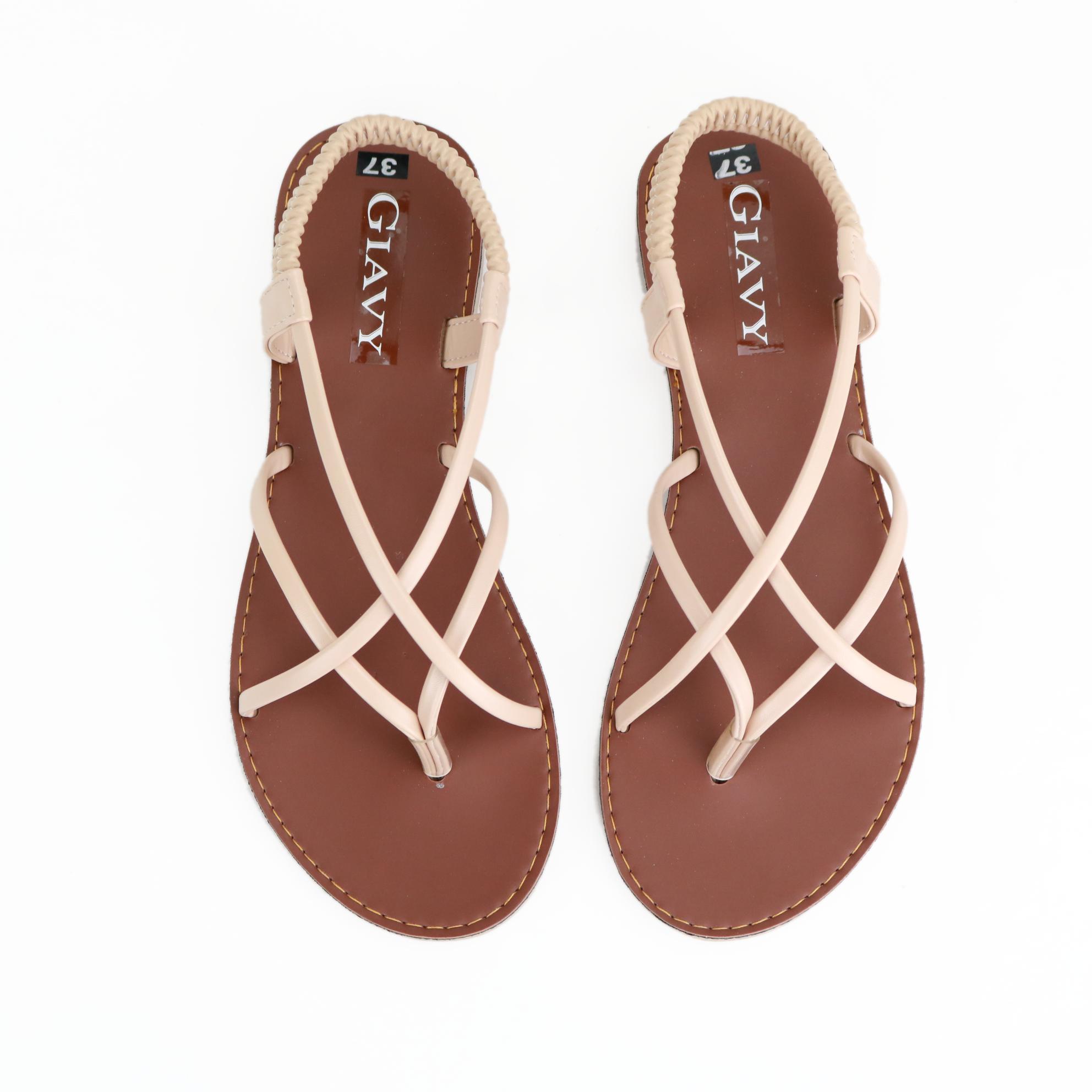 Sandal nữ giavy-xăng đan xỏ ngón, quai hậu thun dễ sử dụng nk319