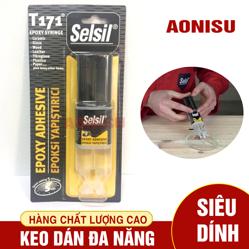 Keo Dán Đa Năng - Keo Dán Trong Suốt Selsil T171, Keo Dán Trong Suốt 2 Thành Phần, Keo Dán Siêu Dính, Keo Dán Mica, Dán Sứ, Keo Dán Kim Loại Siêu Bền, Siêu Dính AONISU