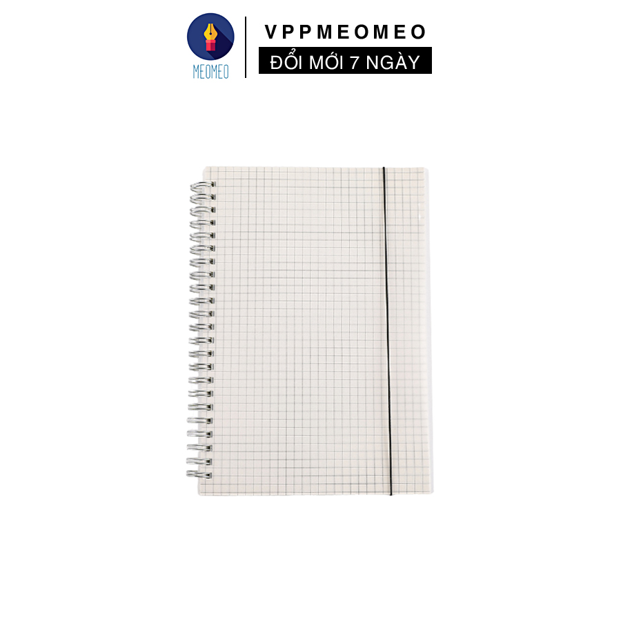 Sổ Lò Xo Bìa Trong Suốt Cỡ A5 180 Trang