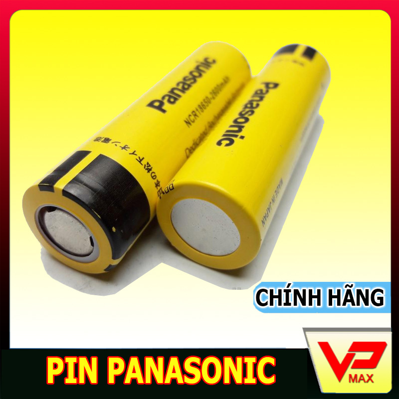 2 viên pin sạc panasonic 18650 đầu bằng 2600mah 5c 10a 18wh