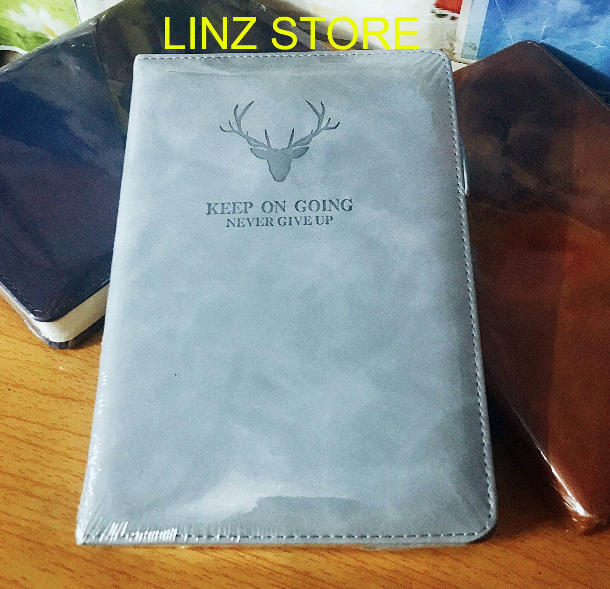 [HCM][FREESHIP MAX] Sổ tay A5 mẫu tuần lộc sang trọng, bìa da mềm mại và dày dặn. Linzstore89