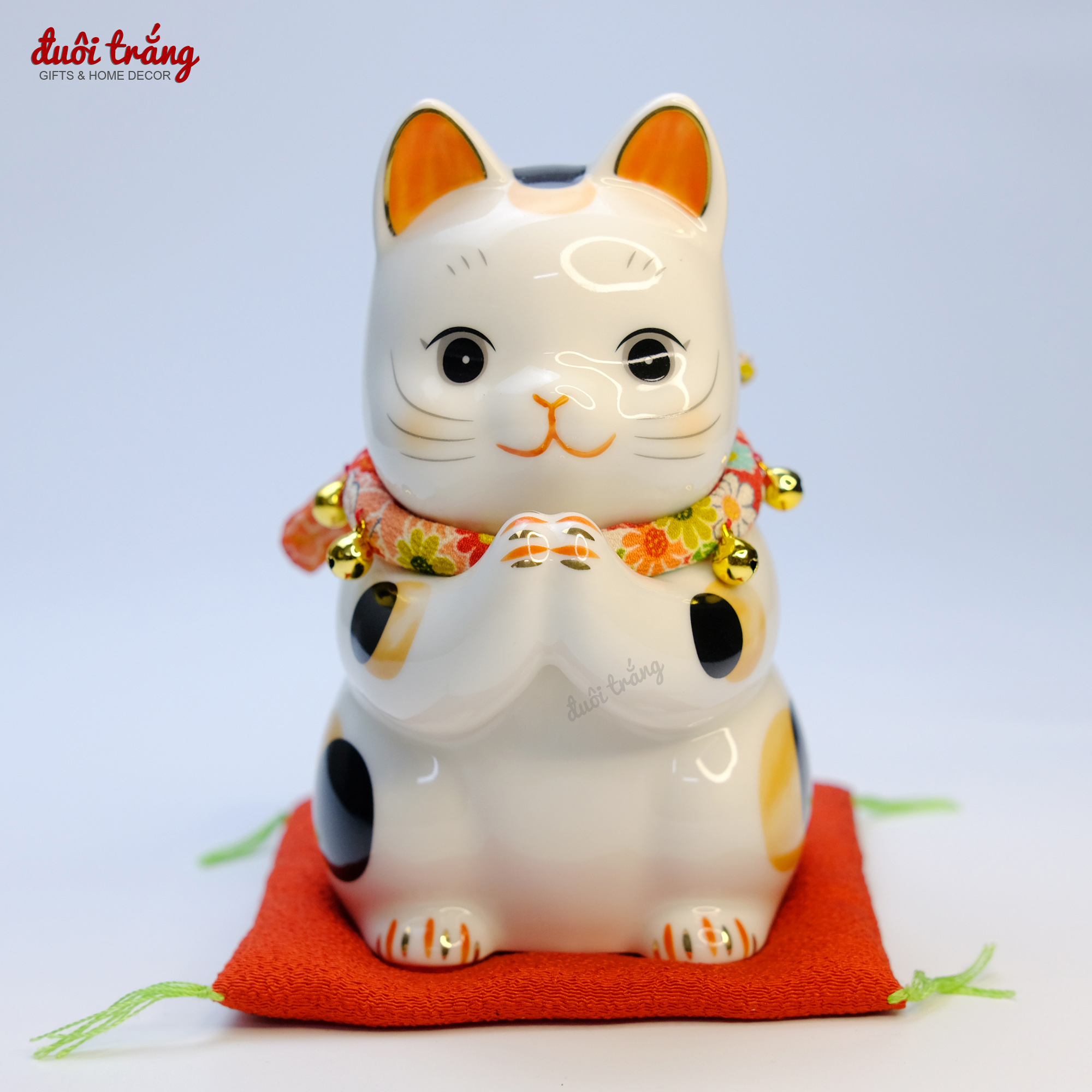 Mèo Thần tài Nhật Yakushigama thi lễ Seiza 15,5cm YSY-7290