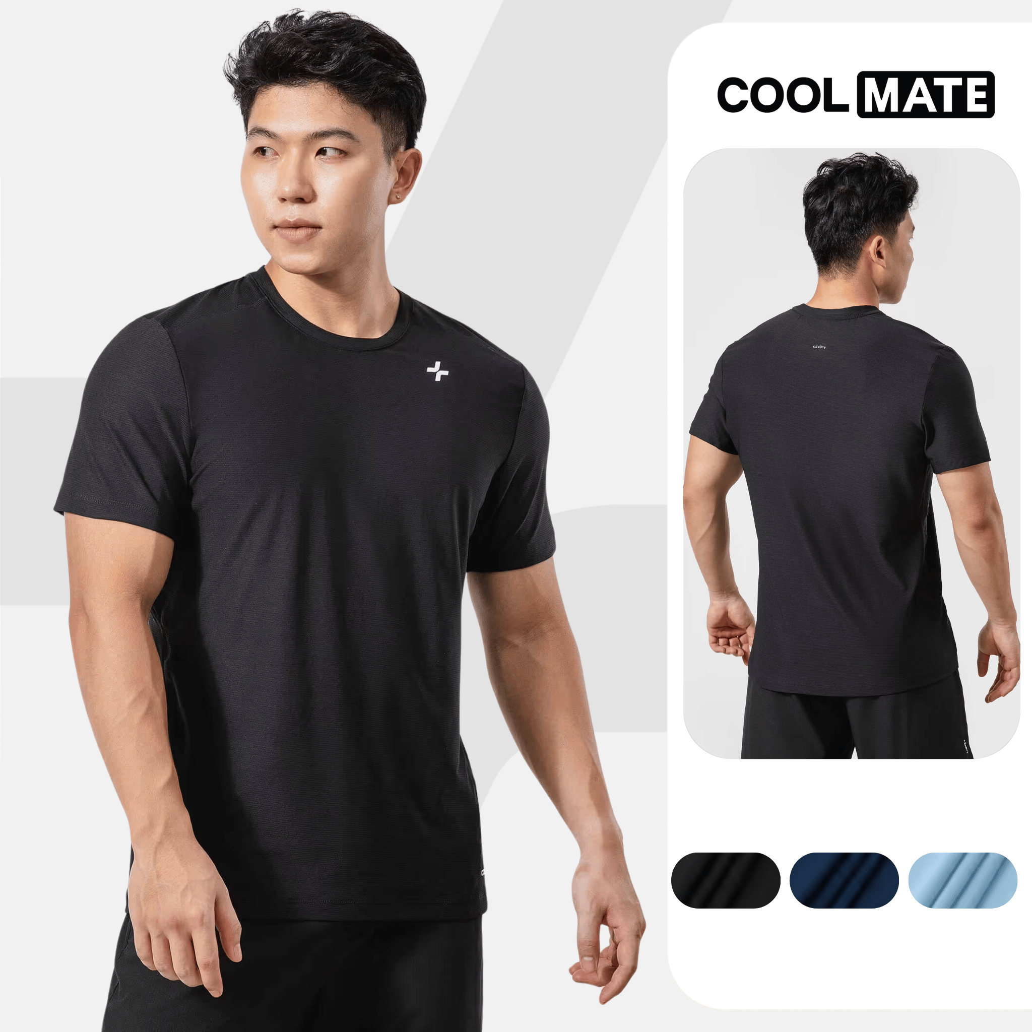 [GIÁ TỐT]Áo Thun thể thao Gym Essentials II co giãn thấm hút tốt nhanh khô thoáng khí - Coolmate
