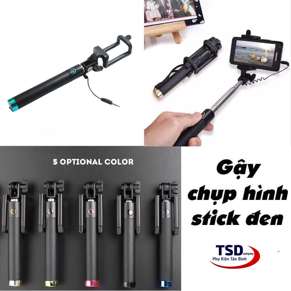 [HCM]Gậy Chụp Hình Tự Sướng Xi Sắt Dáng Đẹp Dài 80 cm Chắc Chắn Kết Nối Jack 3.5mm